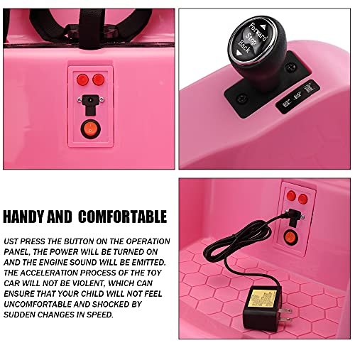 6V Electric Ride On Bumper Car Game Vehicle Remote Control Toy with Double Motors, LED Lights, Music and Horn (Pink)