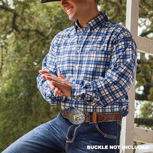 Mens Western Cowboy Belt, 2 Pack Western Belts without Buckle for Men Woman Cowgirl Leather Jeans Belt2