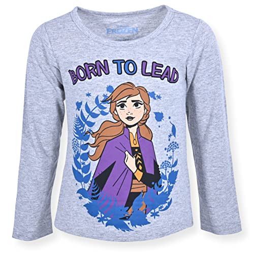 Disney Frozen Elsa and Anna Girls 3 Pack Long Sleeve Shirt for Toddler and Little Kids2