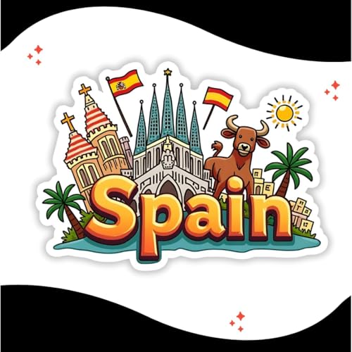 Image of Zesta Wooden Fridge Magnets Set | Refrigerator Decor Magnets for Kitchen | India Souvenir Fridge Magnet Collection | Wooden Magnet for Fridge Door Decoration (Spain)