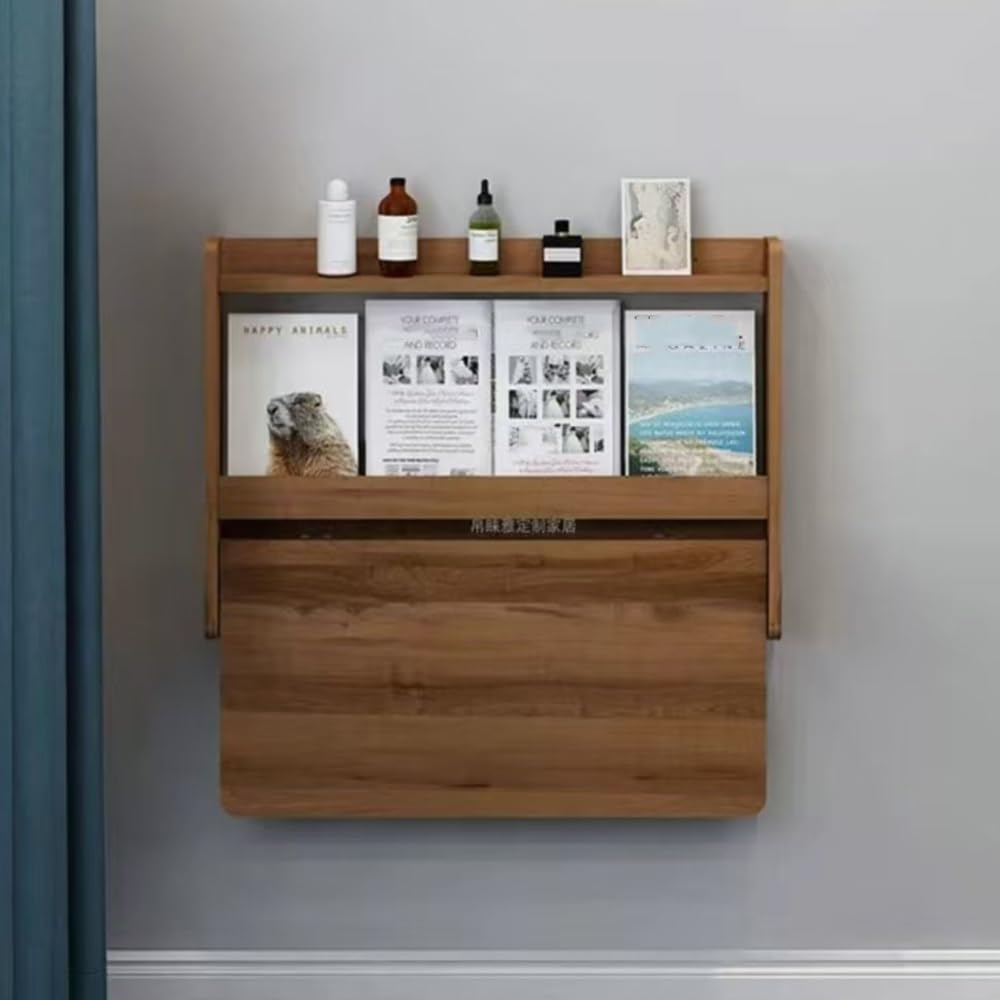 Estantería de pared plegable para concesiones, mesa plegable, escritorio de computadora de montaje en madera, estación de trabajo de escritura para espacios pequeños