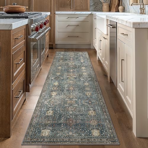 GENIMO 2x6 Non Slip Hallway Runner Rug, Machine Washable, Thin & Low Pile Lightweight for Kitchen, Laundry, Entryway, Bedroom & Living Room