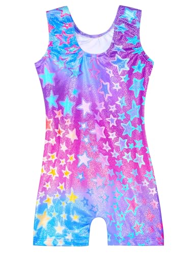 Image of Domusgo Gymnastics Leotards for Girls Sparkly One Piece Biketard Size 1-10Y