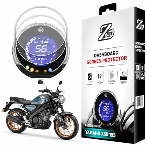 Image of ZEIR [2 PACK] Screen Protector For YAMAHA XSR 155 NEW 2026 Digital Meter Scratch Guard Compatible With XSR155 | 9H Hardness, Anti-Scratch & Water Resistant | Instrument Cluster Accessory 2025+ [Not Tempered Glass] (XSR 155 - Pack2)
