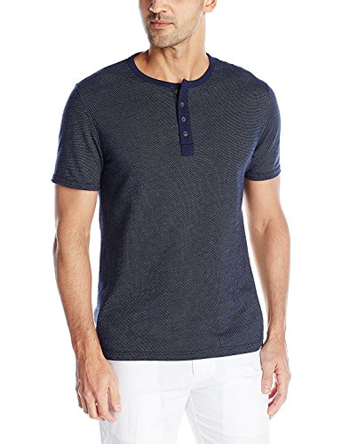 Nautica Men's Slim Fit Short Sleeve Henley Shirt, True Navy, XX-Large