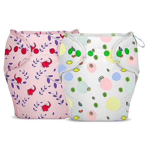 Image of Bumberry New & Improved Smart Nappy For New Born Baby (SM |4-9 months) | Holds Upto 3 Pees With Extra Absorbtion & 100% Leak Protection All in One Cloth Diaper For Just Borns - 2 Pcs - Kit 2