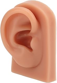 Modelo de Orelha Flexível, Piercing Reutilizável Modelo de Orelha Silicone Macio Elástico Portátil para Joalheria para Novatos (Direita 6007706 00 D)