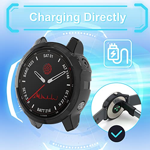 PaceBid Case Compatible with Garmin Fenix 6 Pro, Protective TPU Case, Scratch-Resistant Protective Case for Garmin Fenix 6 PRO (Black) - Image 3