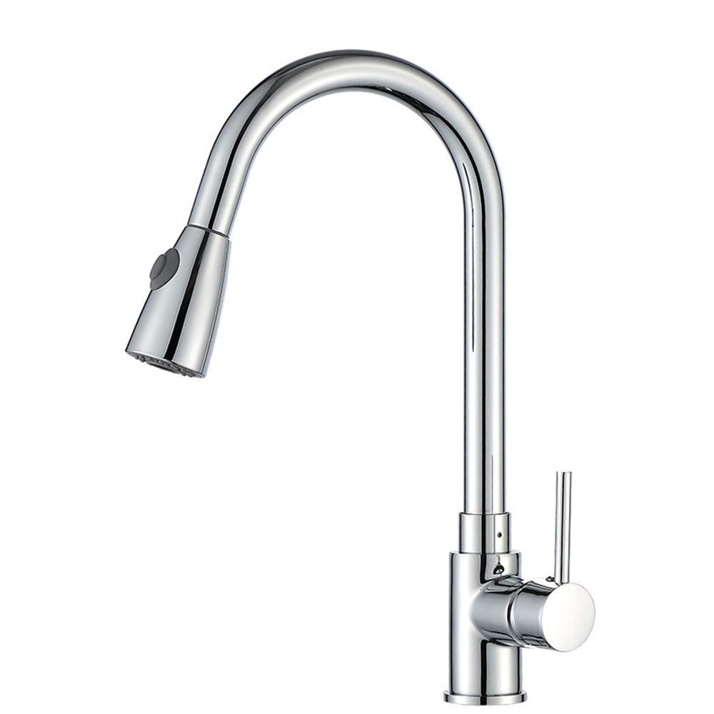 Robinet de cuisine en cuivre avec douchette extractible et mitigeur monocommande