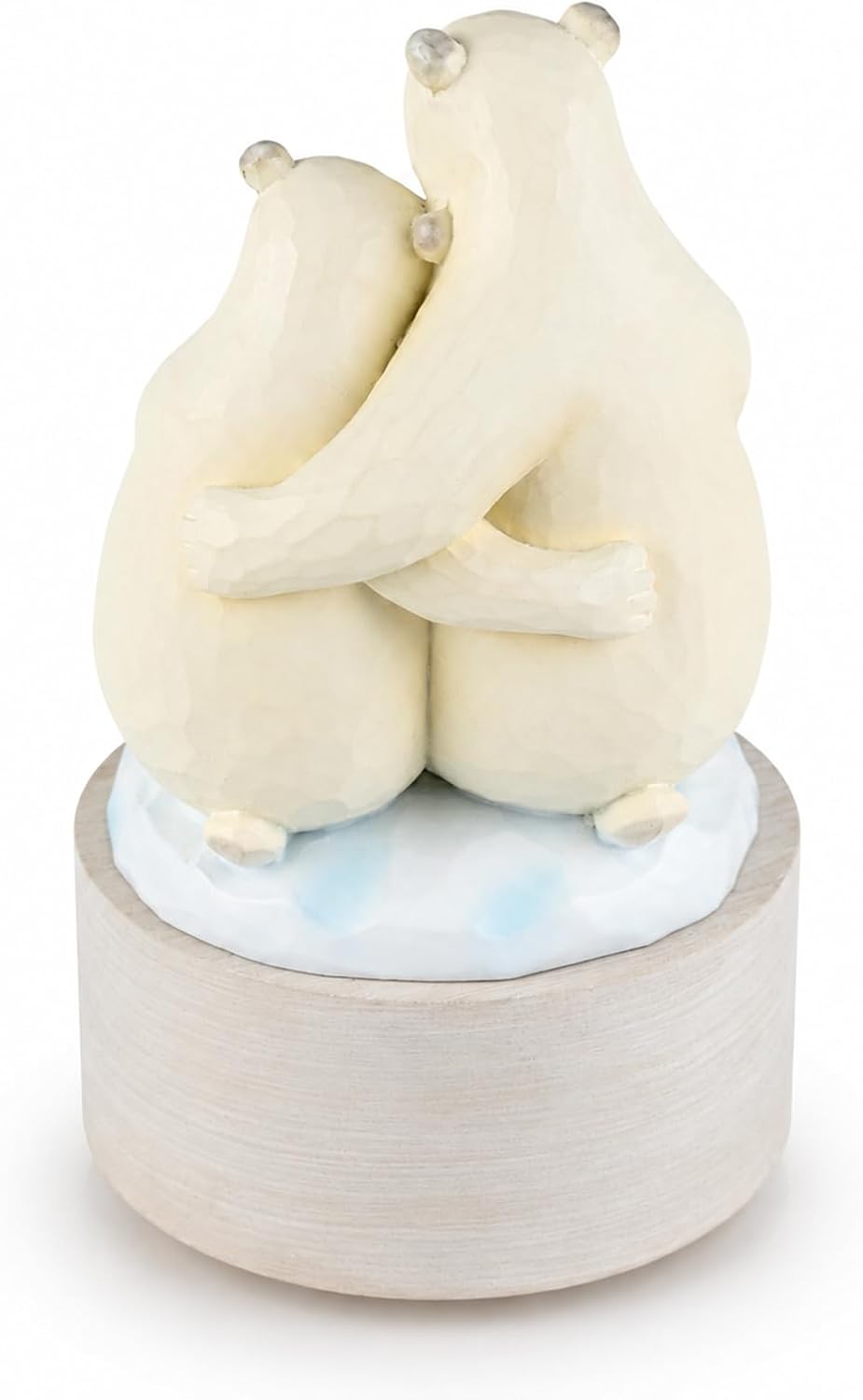 AIDLNS Polar Bear Music Box Figurine, Hand-Carved & Hand-Painted Collectible Playing You are My Sunshine, “This is Us” Family Keepsake, for Wife Husband Couple, Romantic Home Decor
