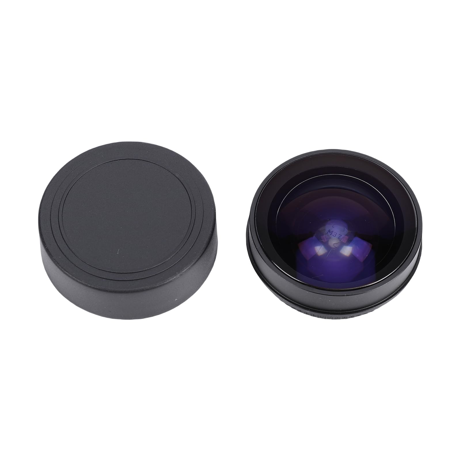 Tbest Obiektyw Typu „rybie oko” ze Stopu Aluminium, Szkło Optyczne, Szeroki Kąt 0,2 X 37 Mm