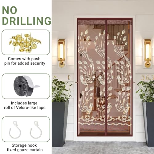 Image of HASTHIP Mosquito Mesh Screen Ventilated Door Partition 100x205cm