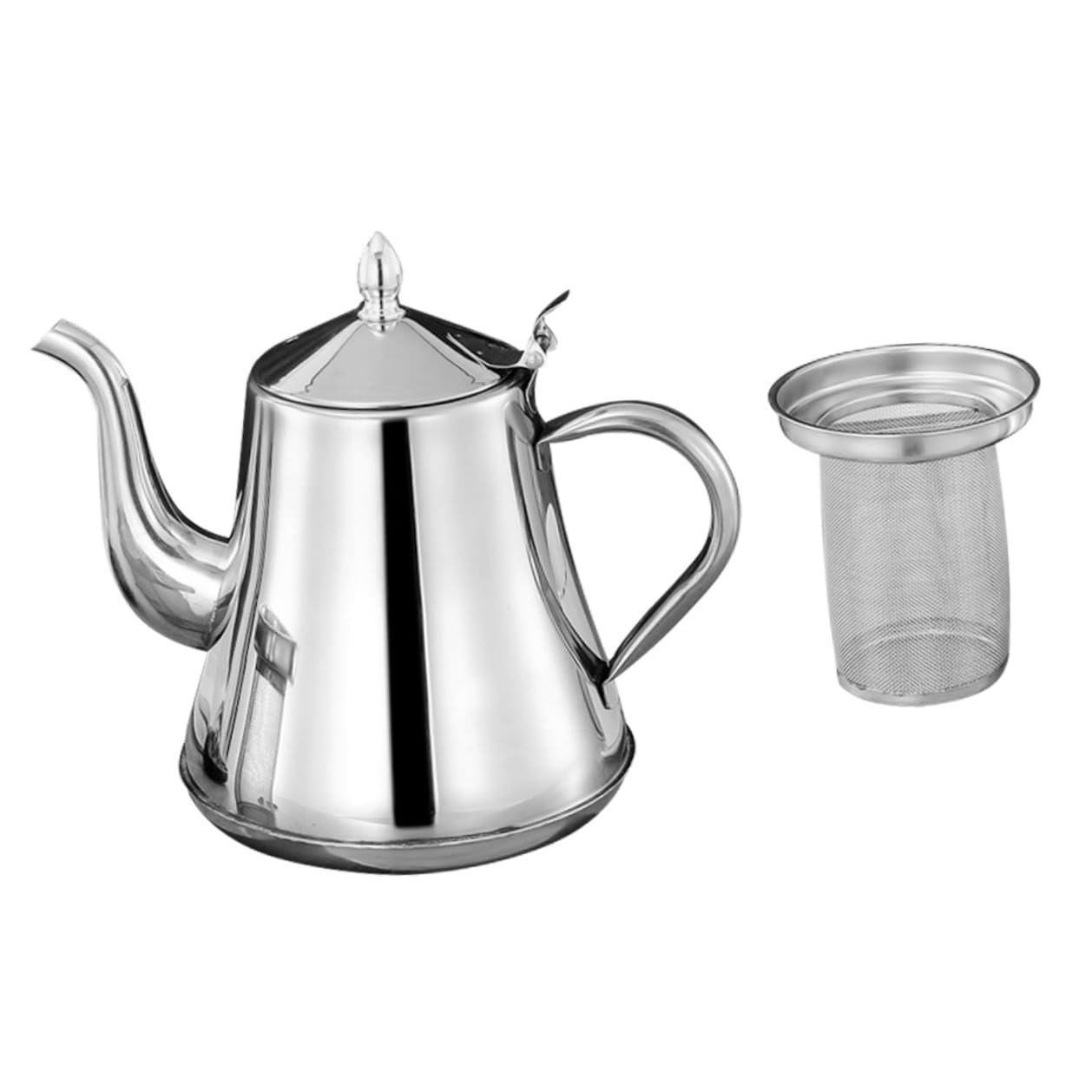 TOYANDONA Schwanenhalskessel Edelstahl-wasserkanne mit Langausguss für Büro-teekessel und Kaffeekessel Hitzebeständiger Griff als Kaffeezubehör