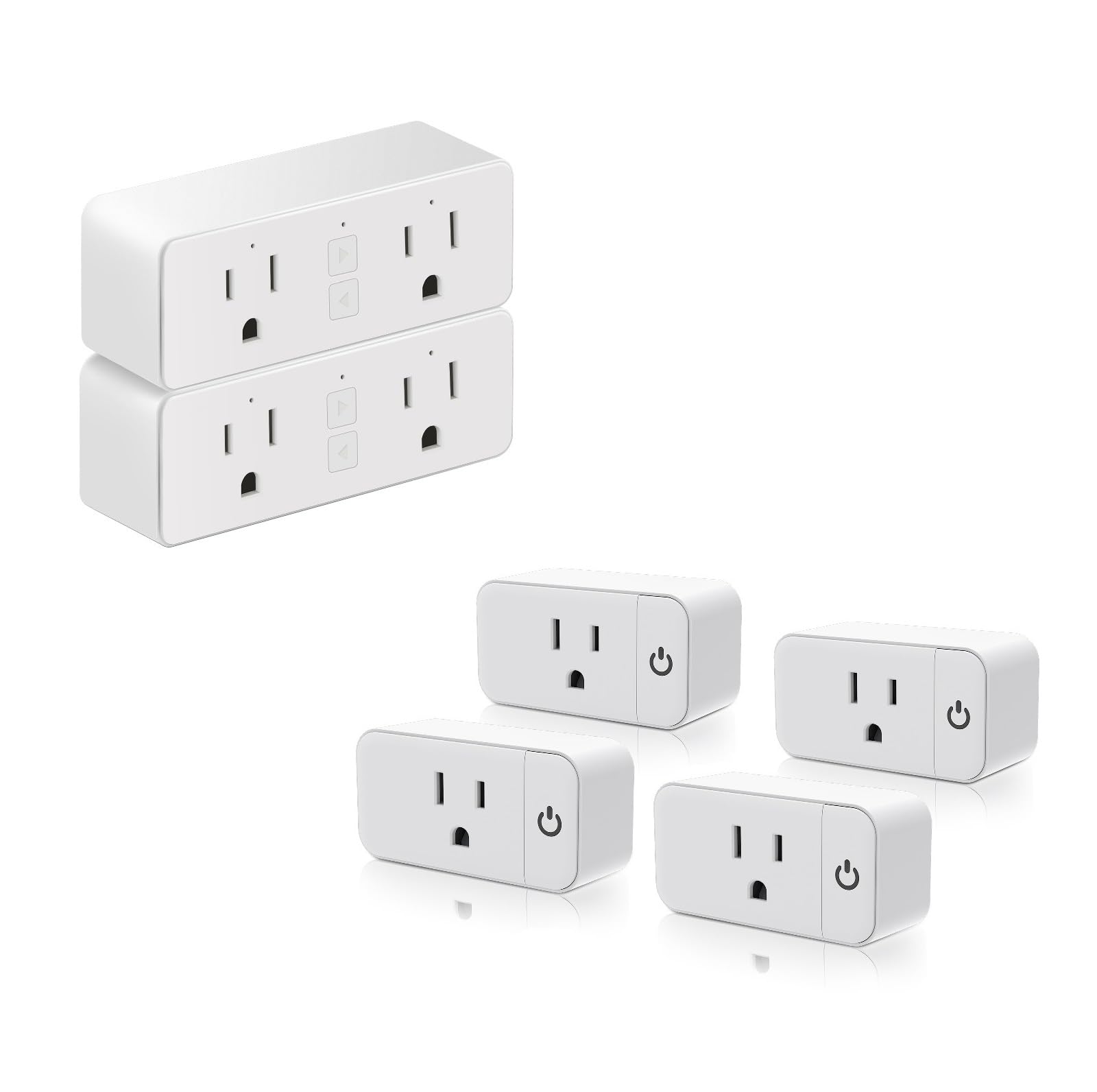 4pcs Mini Smart Plug Bundle with 2pcs Dual Smart Plug