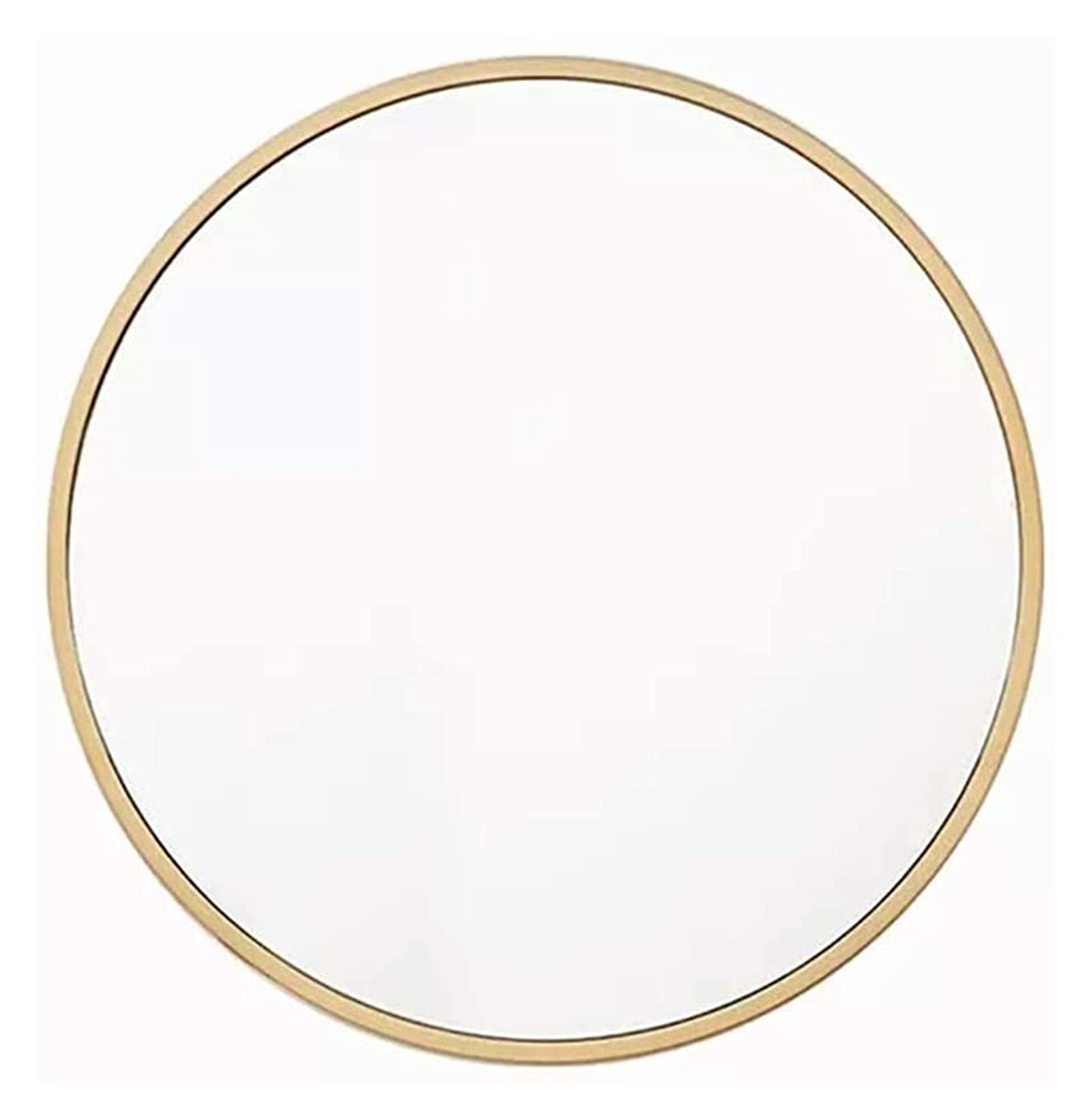 Miroir de maquillage rond en métal nordique pour mur de salle de bain