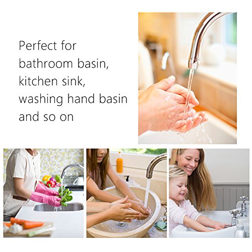 Grifos de Lavabo, Grifo de Sensor Automático de Manos Libres, Llave de Infrarrojos Automático de Latón Grifo Baño con Manguera, de Ahorro de Agua para Lavabo de Baño Fregadero de Cocina