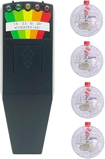 Ghost Equipment Kit, EMF Meter and 4 Pcs Motion Light Up Cat Balls, Emf Meter Detector Ghost Equipment