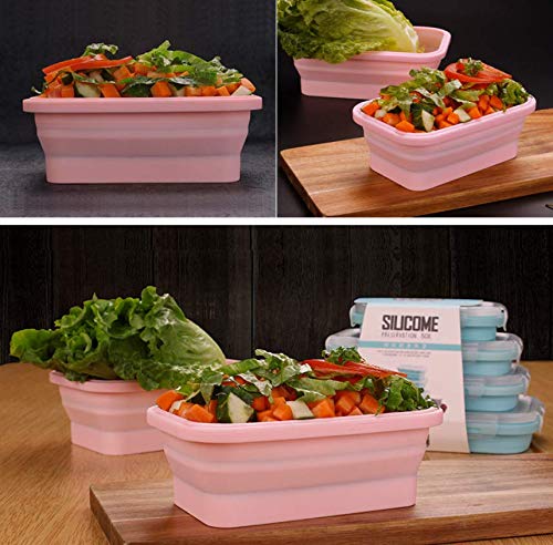 Lot De 3 Boîtes De Conservation Alimentaires Pliables En Silicone