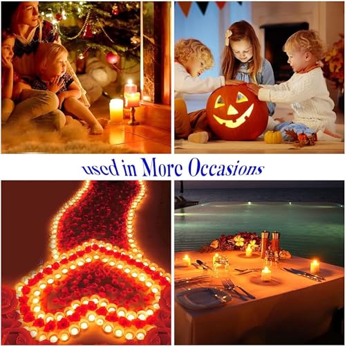 Image of 6PCS Solar Tea Lights,Flameless Flickering LED Tealight Candle,Reusable Candle Lights,Waterproof Solar Power Tealights Outdoor with Dusk to Dawn Sensor for Party Outdoor Garden Patio Decor