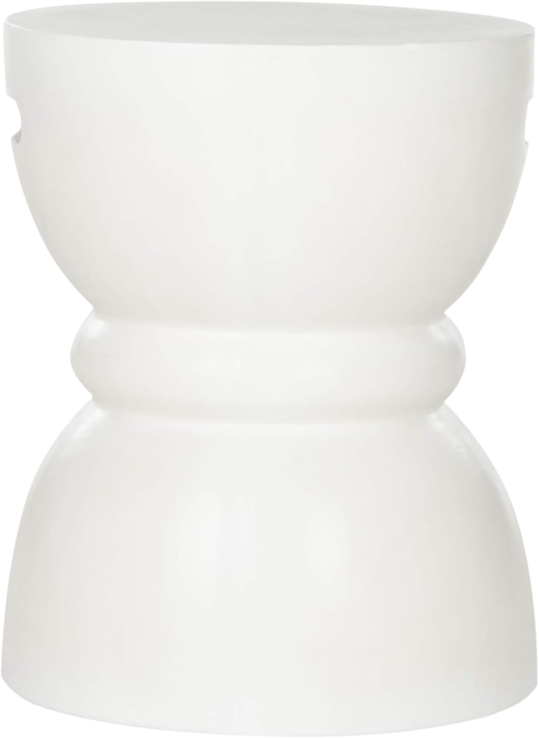 SAFAVIEH Outdoor Collection Haruki Modern Ivory Concrete Round Accent Table (Fully Assembled)