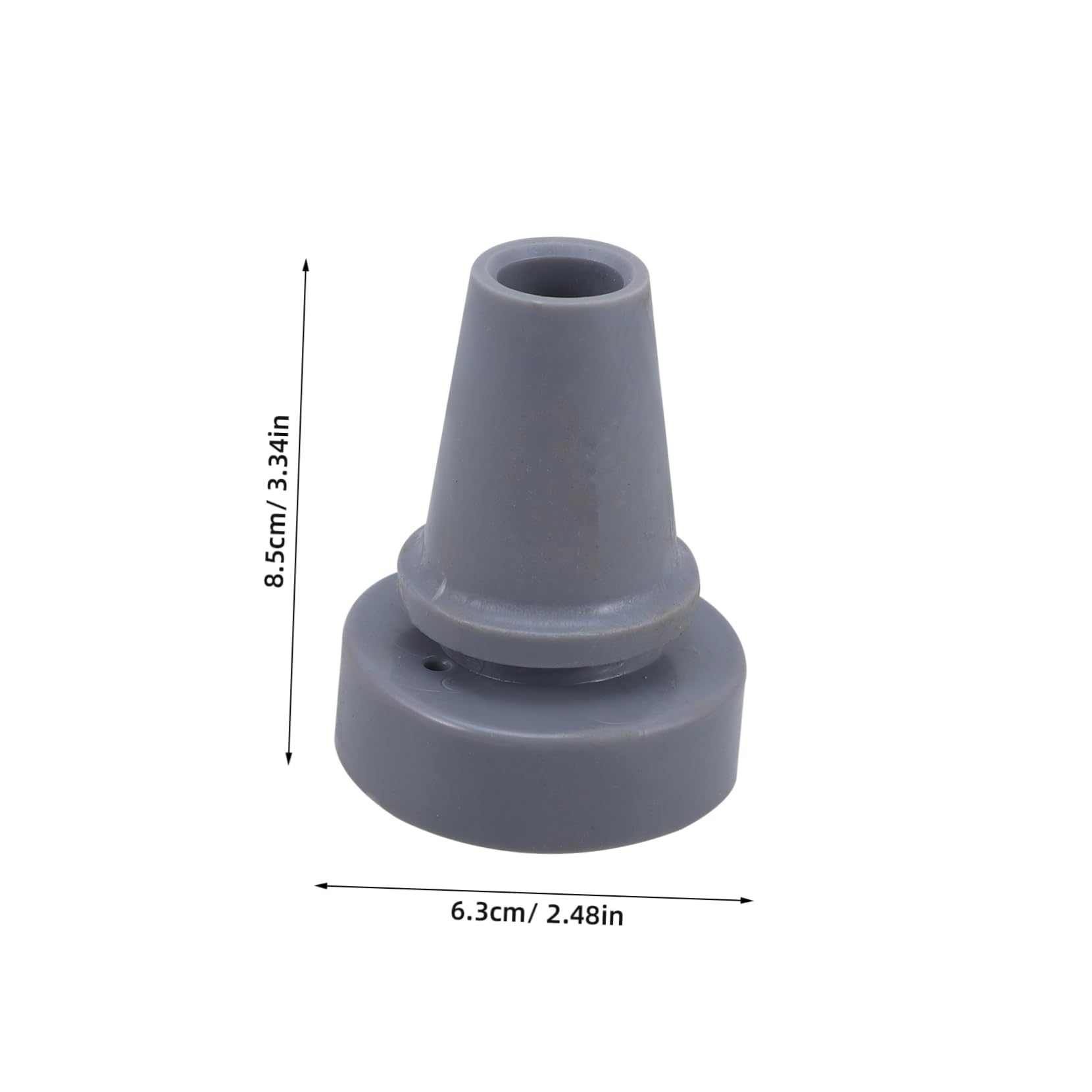 FRCOLOR Cane Feet Replacement Plastic Crutch Feet Sleeves Non-Slip Crutch Pad Crutches Pads Grey