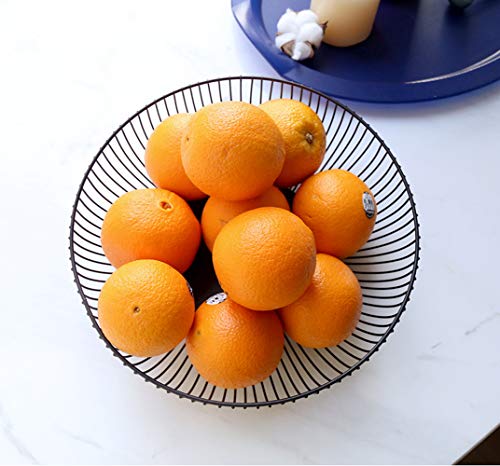 Yesland 2 Pack Metal Wire Fruit Basket- 11 Inches Black Kitchen Countertop Fruit Bowl Vegetable Holder For Bread, Snacks, Households Items Storage For Kitchen, Livingroom #TOP6