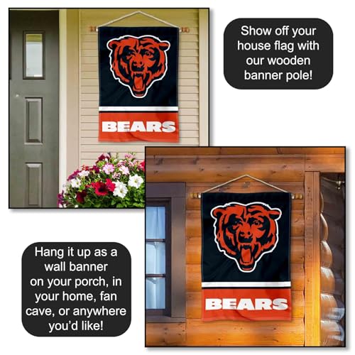 Drapeau Chicago Bears de maison double face accessoire NFL