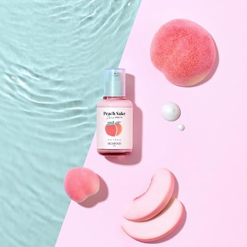 Miniatura 2 de SKINFOOD - Suero de poros de sake de melocotón - Minimizador de poros y control de sebo - Suero facial suavizante de la piel para piel grasa - Suero