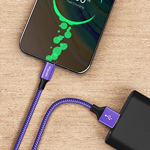 Etguuds Purple Usb C Cable 6.6Ft Fast Charging, 2-Pack Type C Cable Braided Usb To Usb C Cable For Samsung Galaxy S23 S22 S21 S20 S10 S10E S9 A10E A32 A52, Z Flip/Fold 4 3, Note 20 10 9, Moto, Pixel #TOP7