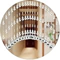 YYFANG Hanging Beaded Door Blinds, All Natural Crystal Gourd Bead Curtain Home Decoration Toilet Bedroom Partition Curtain Support Customization ( Color : White , Size : 41shares1.4-1.6m )