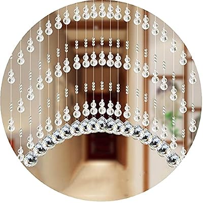 YYFANG Hanging Beaded Door Blinds, All Natural Crystal Gourd Bead Curtain Home Decoration Toilet Bedroom Partition Curtain Support Customization ( Color : White , Size : 41shares1.4-1.6m )