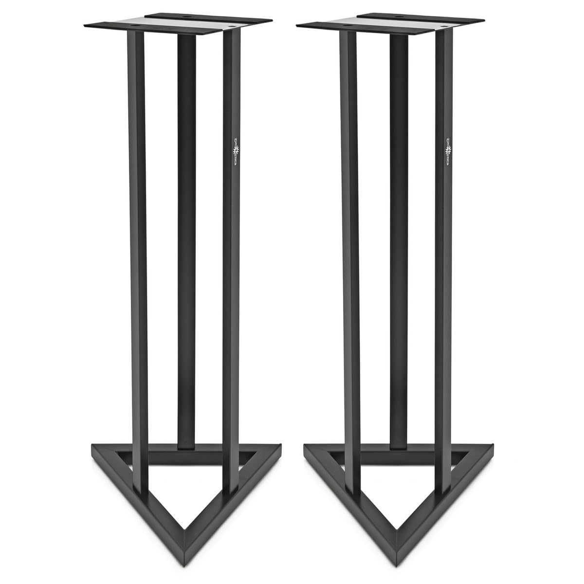 Gear4music Black Fixed Height Studio Monitor Speaker Stands, Pair