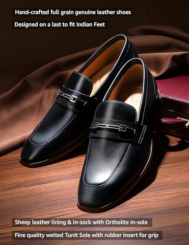 Image of Symbol Premium Mens Formal Slip-on Moccasin Leather Shoes