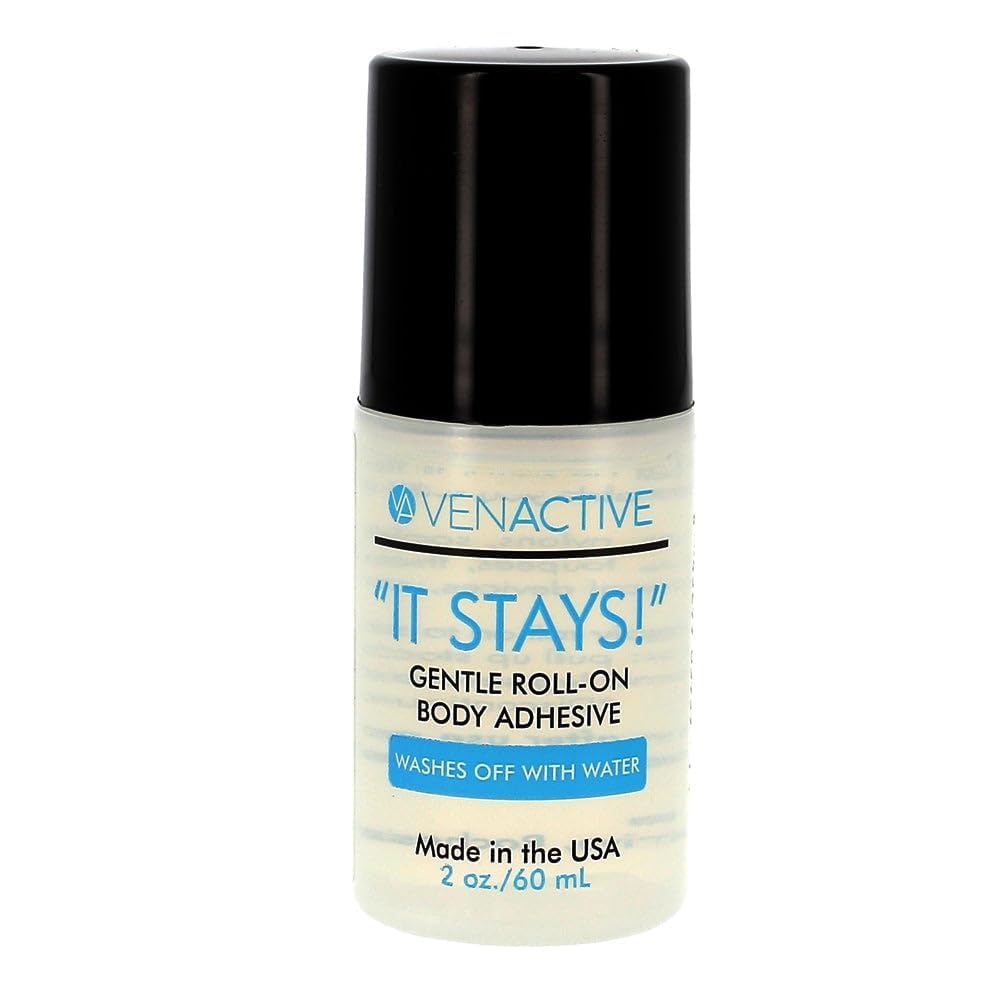 IT Stays Roll-on Adhesive for Compression Stockings and Armsleeves 2oz (60 mL) - Washes Off with Water - Hypo-Allergenic - Non-Toxic