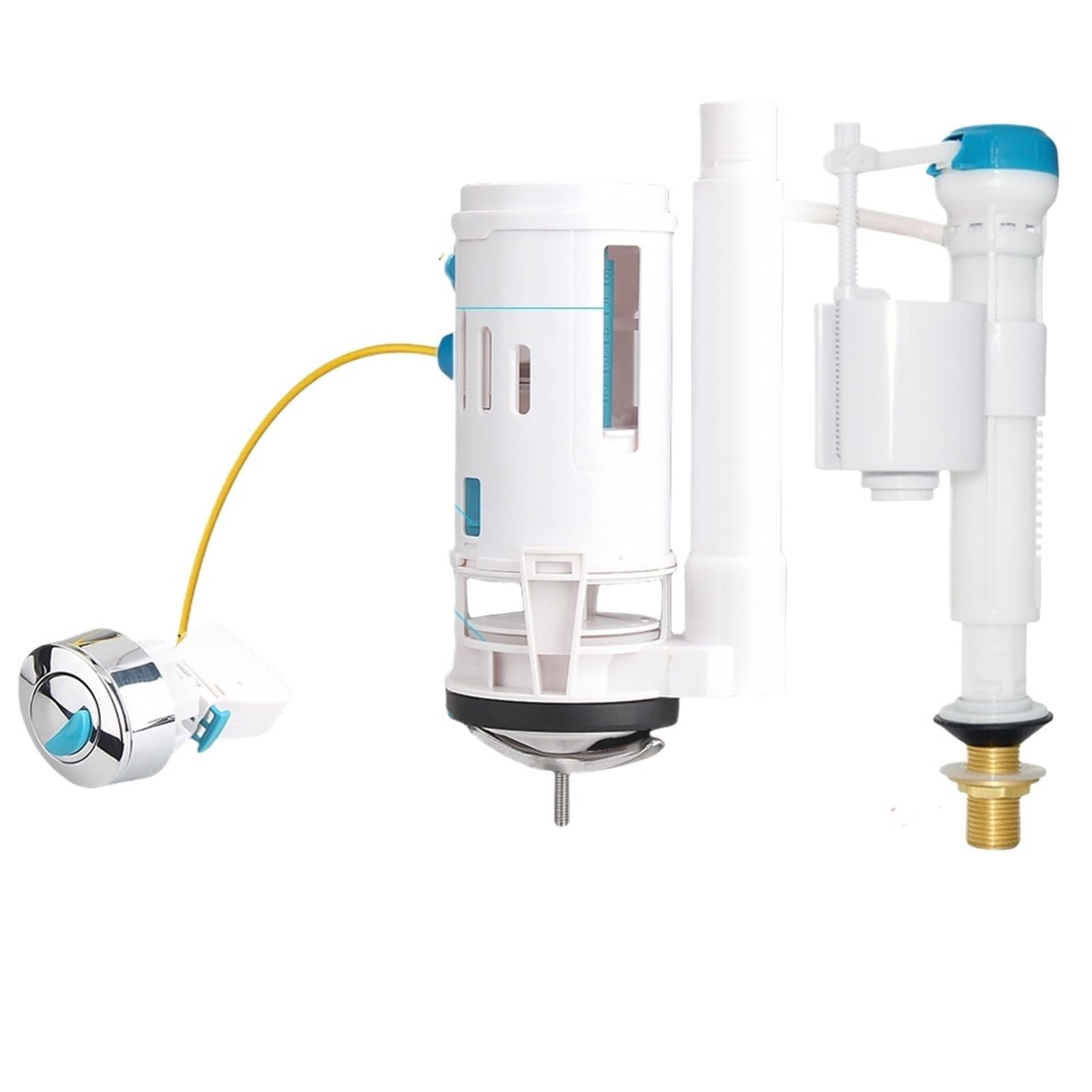 Válvula Descarga Inodoro 3/8" Toilet Fitting Flush Valve Sets Line Control Set Water Hunting Split Interior Tank Kit Drain Fittings(One piece- bottom-in)