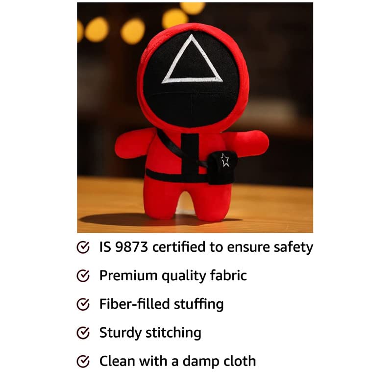 Image of HUG 'n' FEEL SOFT TOYS Man Squad Game Soft Teddy Bear 40cm Plush & Stuffed Toys (Square + Round Shape + Triangle) Multicolor