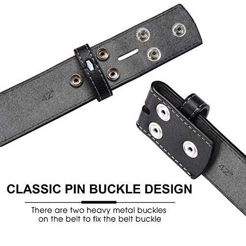 HJones Leather Belt for Belt Buckle Men's, 1.5" Replacement Belt Strap Without Buckle2
