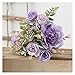 künstliche Blumen Herbst Künstliche Pfingstrosenblumen Braut Rosenstrauß DIY Hochzeitshausgarten Dekoration Accessoires Herbstpflanze (Color : Light Purple)