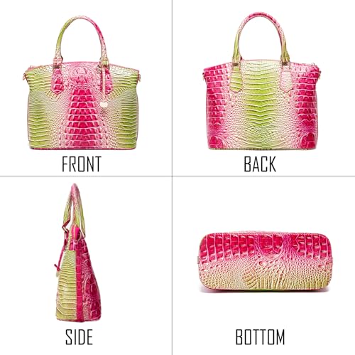 Image of Makcr Joacbv Women Purse Satchel Bag Long Crossbody Classy Tote Bag Top Handle Vegan Leather Ladies Handbags Embossed Pattern