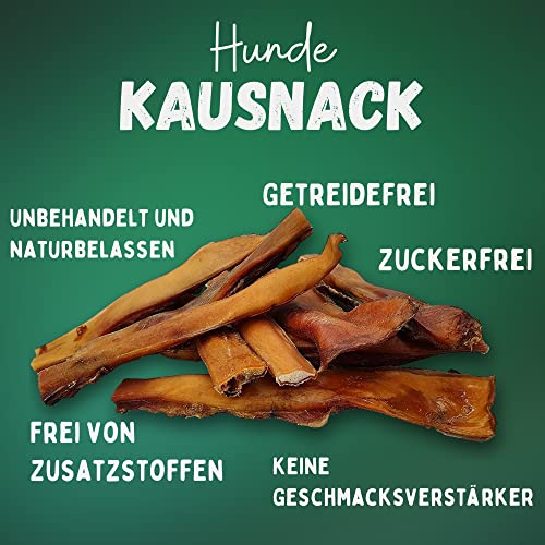 BREERs getrocknete Rinderkopfhaut für Hunde 25cm, 10kg Belohnung-Snack getreidefrei, Deutsche Herstellung, Leckerli Hundekauartikel Kauartikel große Hunde