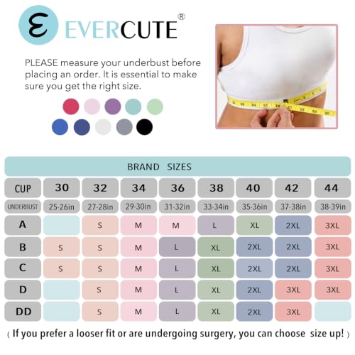 Image of Evercute High Impact Sports Bras for Women 3 /4 /5 Pack, Adjustable Straps Padded Supportive Seamless Racerback Running Bras