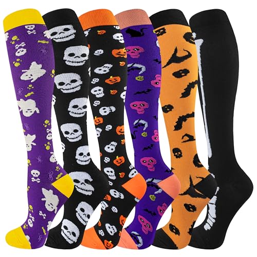Halloween Compression Socks for Women Circulation Compression Socks 20-30 mmhg Best for Running,Nurse,Travel