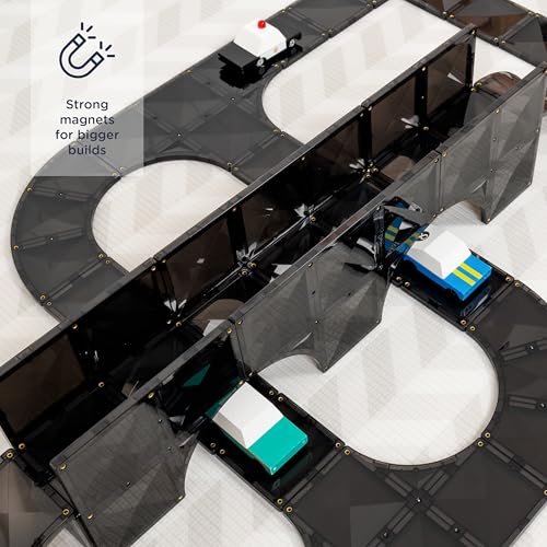 CONNETIX Magnetic Tiles Roads Creative Pack — 48-Piece Black Expansion Set — view 2