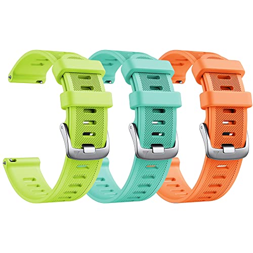 CUZOW Garmin Forerunner 245/645 Vivoactive 3 Venu/Venu Sq Forerunner 245/645 ���y 20mm �\�t�g�V���R���X�|�[�c�E�H�b�`�o���h �����p 3�p�b�N