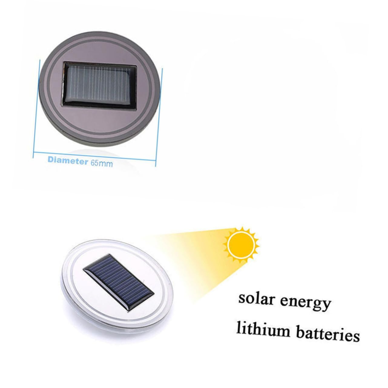 HEALLILY Solar Led Cup Holder - for Car and Home Decoration Design for Activation Solar Powered Charging