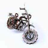 Trebisky Metal Motorcycle Sculpture (Copper Chopper) β Vintage Scrap Art Desk Decor for Office & Home, Unique for Dad, Men, Father, or Biker Enthusiasts