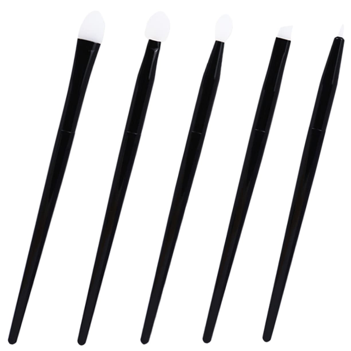 Healeved Set Di 5 Pennelli Per Il Trucco Degli Occhi E Delle Sopracciglia Applicatore Per Rossetto in Silicone Strumenti Per Il Trucco Set Di Pennelli Da Viaggio Compatti