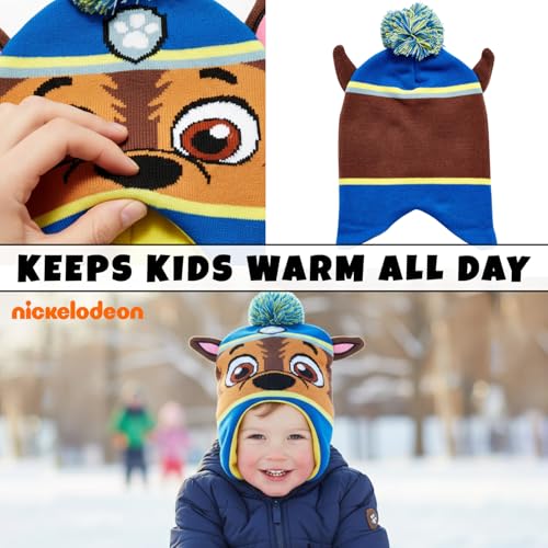Image of Nickelodeon Boys Paw Patrol Winter Hat, 2 Pair Gloves or Mittens (Toddler /Little Boys)