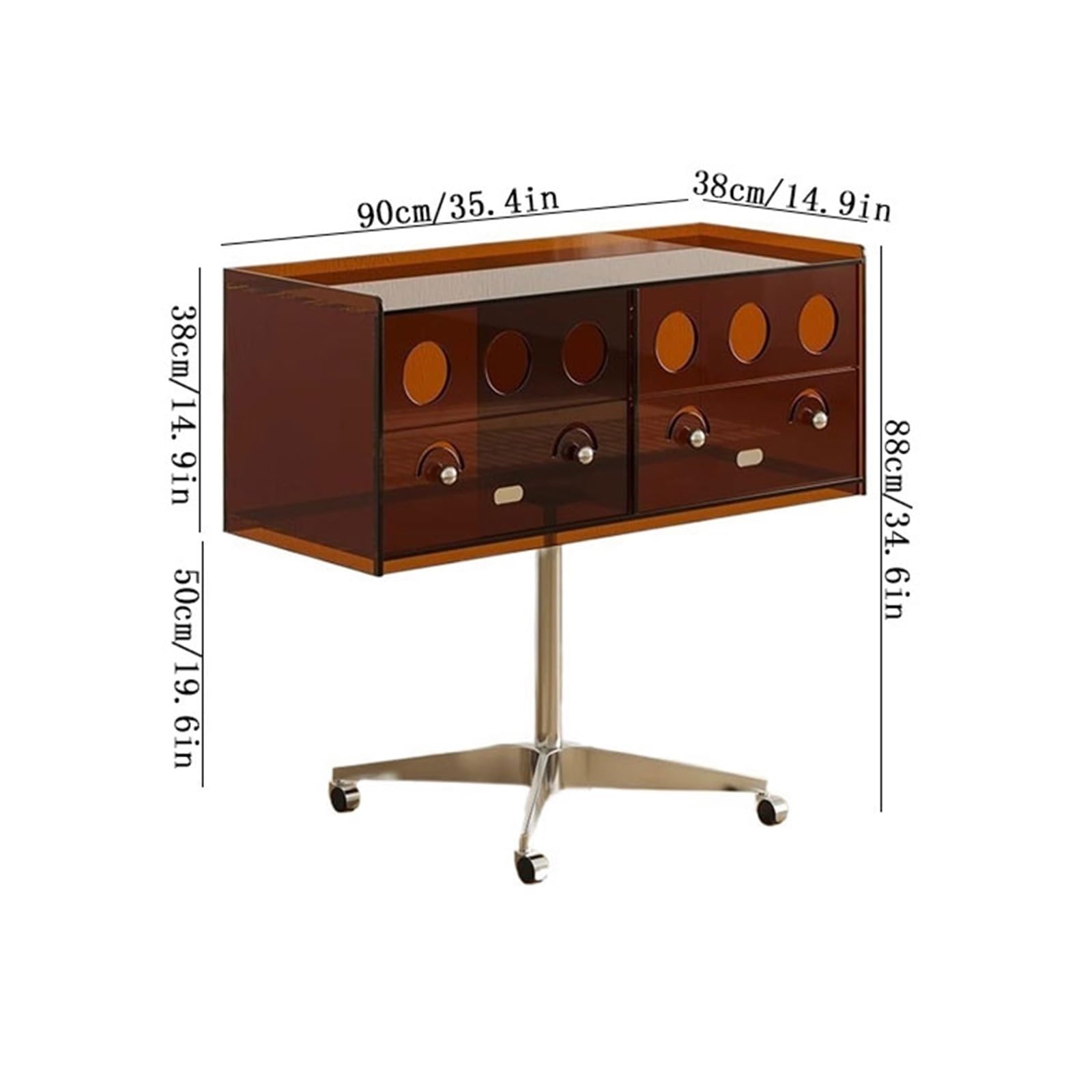 Rack per dischi Mobiletto portadischi in vinile retrò con luce di lusso espositore portaoggetti ruota girevole