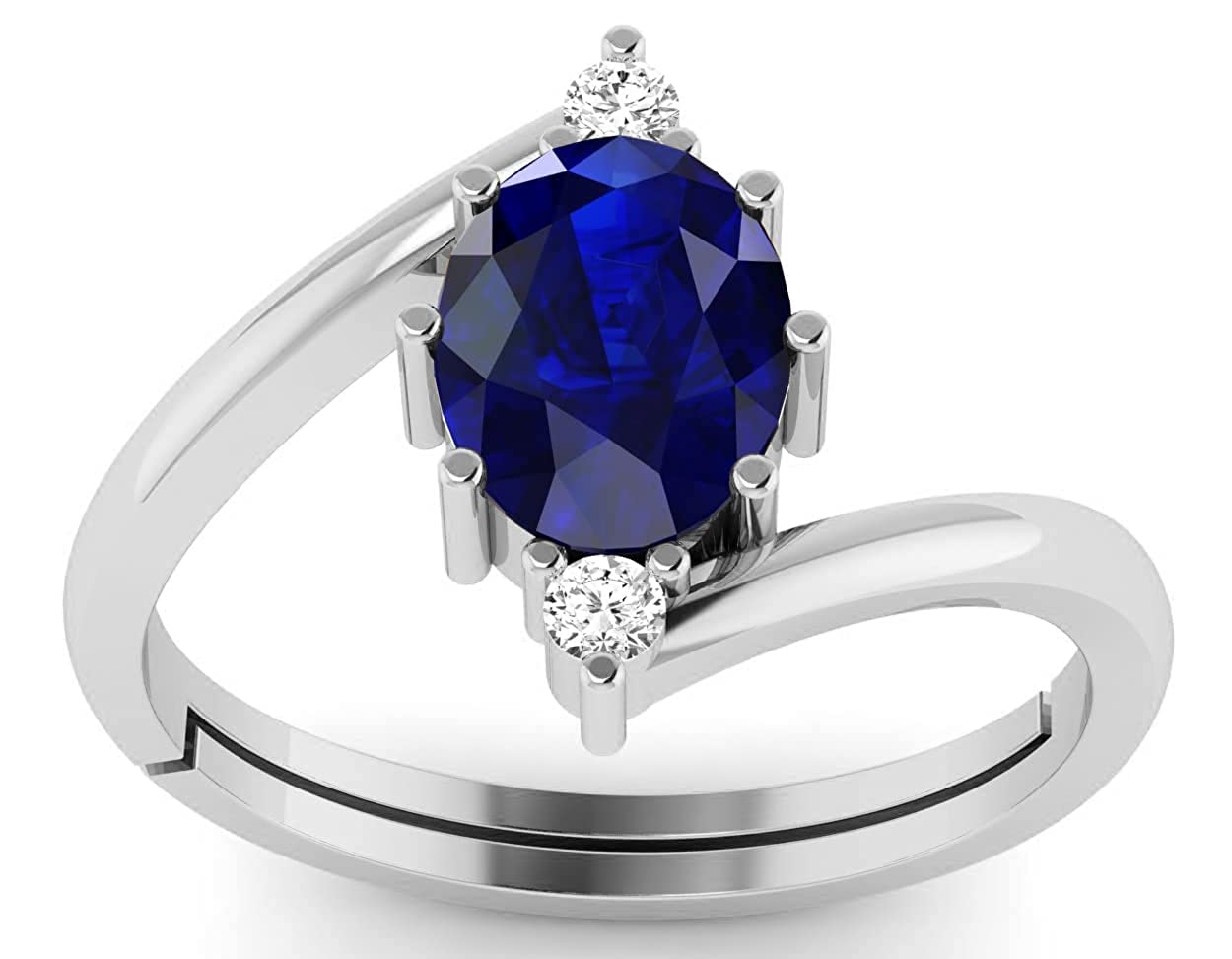 LMDLACHAMA 7.25 Ratti 6.40 Carat Unheated and Untreated Neelam Natural Ceylon Blue Sapphire Gemstone Silver Ring for Men and Women (B08W2GB8H1) Amazon Price History, Amazon Price Tracker
